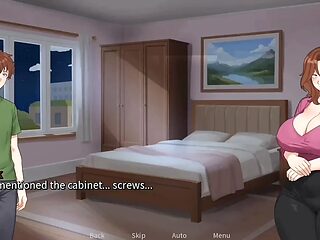 Animated cutie gets a surprise titjob in a perverted game