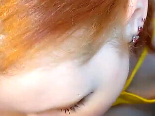 Double Facial for Innocent Redhead