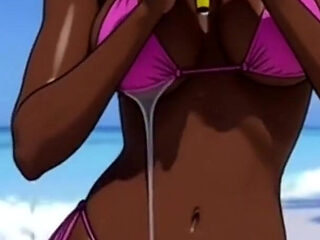 Beach Slutty: Sexy African Girl Enjoys Life on a Paradise Beach and Unexpectedly Meets a Lustful White Guy