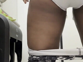 Pissing in the Work Toilet Compilation POV