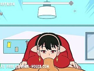Horny MILF gets a sloppy blowjob and more in animated world