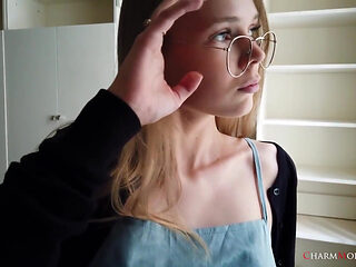 Sexy Blonde Secretary Luise with a Prominent Cleavage Video