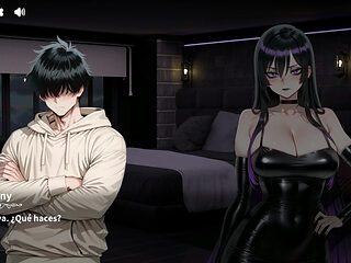 Hot gothic stepmom climbs on top to pleasure herself