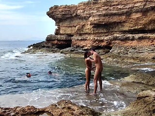 Divers Watching Us Fuck at the Beach Give Us Some Help