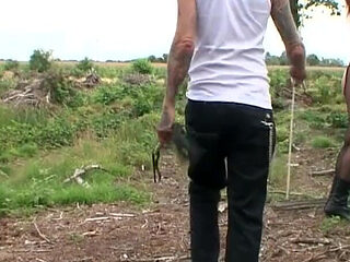 German outdoor BDSM slave girls