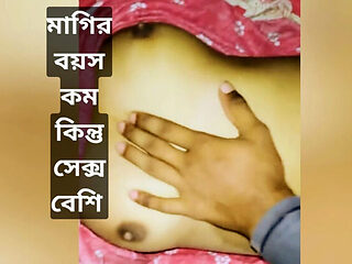 Bangla Cute Girlfriend Fucking Hard - Petite Teen with Big Natural Tits Creampie