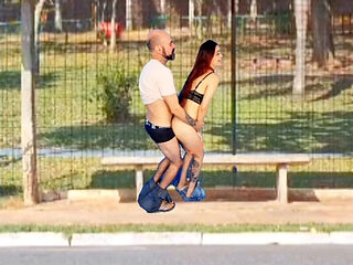 Ksalnovinhos & Fanny Squirting Public Sex at Bus Stop - Crazy Outdoor Blowjob & Madness