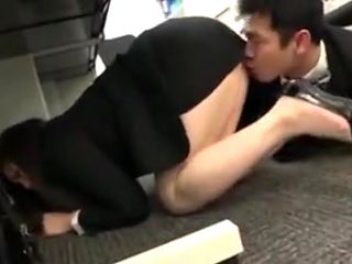 Japanese office sex on disaster prevention day