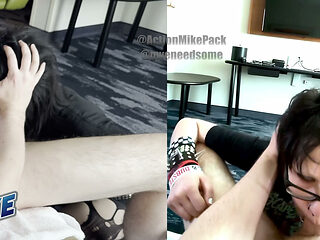 18yo Emo Dream Girl Gwen Shows Off Impossibly Sloppy Deepthroat and Ballsack Sucking