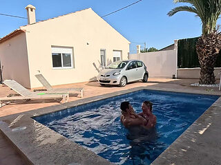 Wild Step Stepsister Dry Humps Me in the Pool