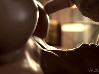 Big Tit MILF Blowjob Animation - Jackerman 3D Full Nelson Sex