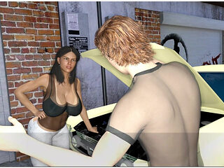 Project Hotwife - Gameplay - Roleplay - Wife Tries to Repair Car and Get Wet