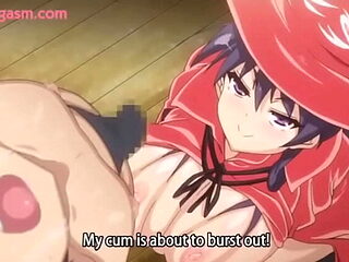 Busty Witch Masturbates Her Big Tits and Ass - Hentai NTR Fantasy