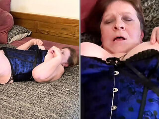 Granny Nurse Carmen Angel Masturbates with Big White Dildo to Intense Orgasm - Amateur BBW POV