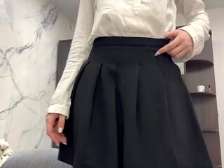 Amateur GF sucks cock and shows big tits
