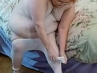 BBW Nurse Vicki Puts on Some White Panty Hose for You!