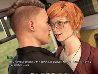 Inscened green-haired emo college girl in a sex game