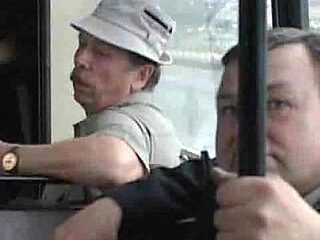 Amateur Laura Lion rides and sucks cock on a crowded public bus