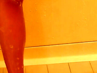 Shower Time with Pantyhose on
