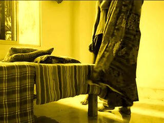 Young devar Fucks Hot Bhabi Sweet Tight Pussy When she is folding sarees at home.
