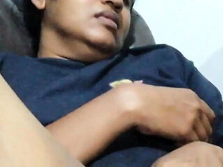 Step Sister Tina Baby Secretly Masturbating on Sofa Thinking She's Alone - Amateur Hairy Pussy Solo