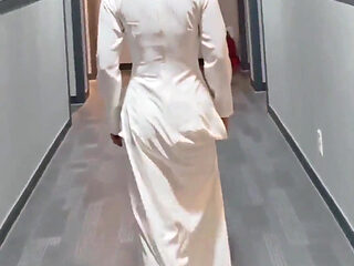 A Beautiful Lady in Traditional Vietnamese Attire in a Foreign Land - Ao Dai Student