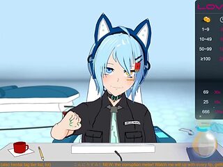 AI anime babe moans while fucked by toys