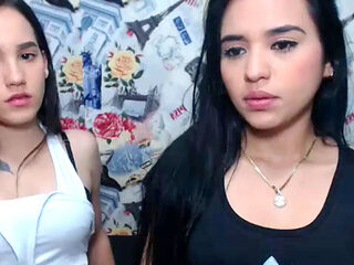 Private lesbian show with Latina babes exhibition