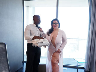 Thick BBW in Glasses Teased, Pounded, and Face Splattered