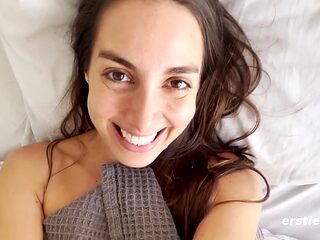 A day in the life of sizzling brunette Ana B