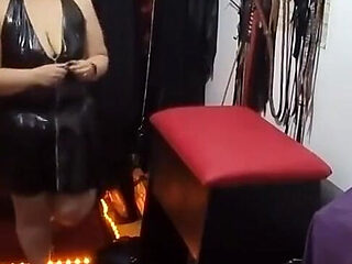 Piss Drenched Masked Slave Worships Dominant Brunette Goddess
