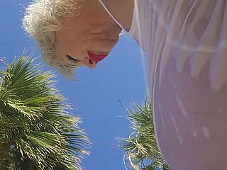 Fat Bimbo at the Pool