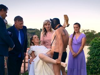 Andrea is a naughty bride who loves to spread her legs