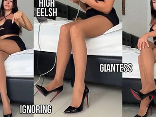 Princess Monica Giantess MILF POV - Heel Domination Foot Fetish & Femdom Humiliation