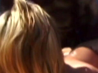 Blondes in Black Scene-1 Busty Blonde in Bikini Fucking in the Pool in Interracial Sex