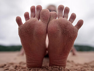 Worship My Feet on Public Beach and Get My Permission to Cum