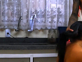 Went to the Kitchen for Water… She Got on Her Knees Instead