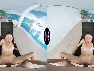 Vixi Rafi enjoys sensual sex in the pool