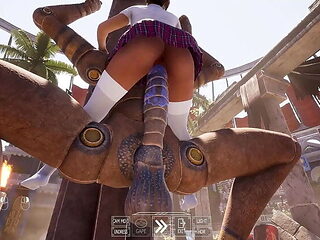 Ancient Statue Comes Alive & Fucks Lara in Arena - 3D Hentai Game with Huge Cock & Cumshot
