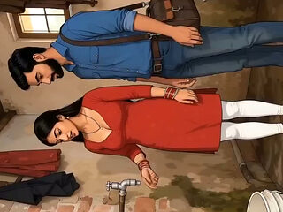 Indian Woman Secret Sex with Plumber Bathroom Cartoon Ai