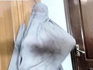 Pathan Girl Naked in Shower - Big Natural Tits Masturbation Solo