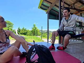 Outdoors, freak, natural tits