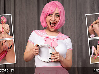 Anime Succubus Schoolgirl, Rada Brewer, Fucks Herself With Big Toy - NuCosplay