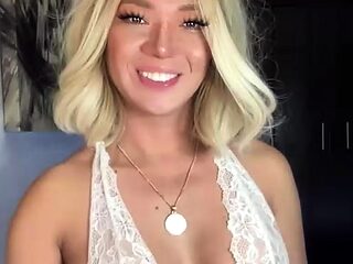 Ex wifey blonde homemade solo masturbation fun