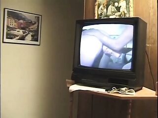 Three mature women share a single cock in a steamy threesome.