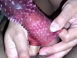 Stepmother wakes up with her stepson's hard cock and lets him fuck her using her toys