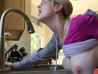 Big Breasted Wife Fucked In The Kitchen While Cooking Lunch 1