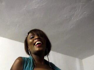 BIG TITS EBONY MILF gets rough ANAL railing
