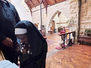 Taste of Curiosity The nun sucks off the priest's cock