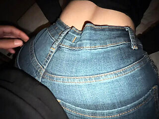 19yo Teen Dry Humps Roommate's Huge Ass in Tight Jeans